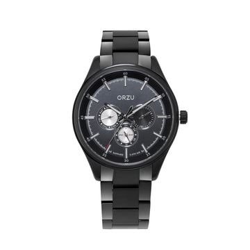 ORZU Multifunction Black Dial Men's Watch