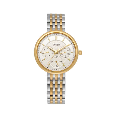 ORZU Multifunction Silver Dial Women's Watch