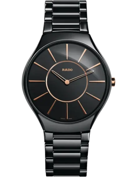 Rado True Thinline Black Dial R27741152 Watch for Men