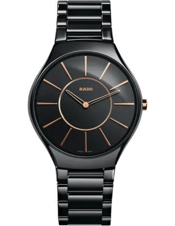 Rado True Thinline Black Dial R27741152 Watch for Men