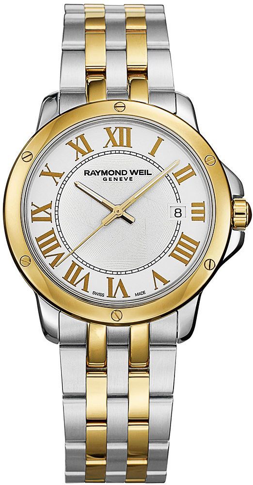 Raymond Weil Tango White Dial Two-Tone Steel With Gold Pvd Men'S Watch
