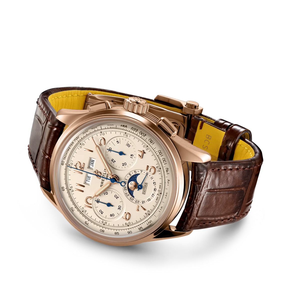 Breitling Premier B25 Datora 42 RB2510371G1P1 – side view with strap