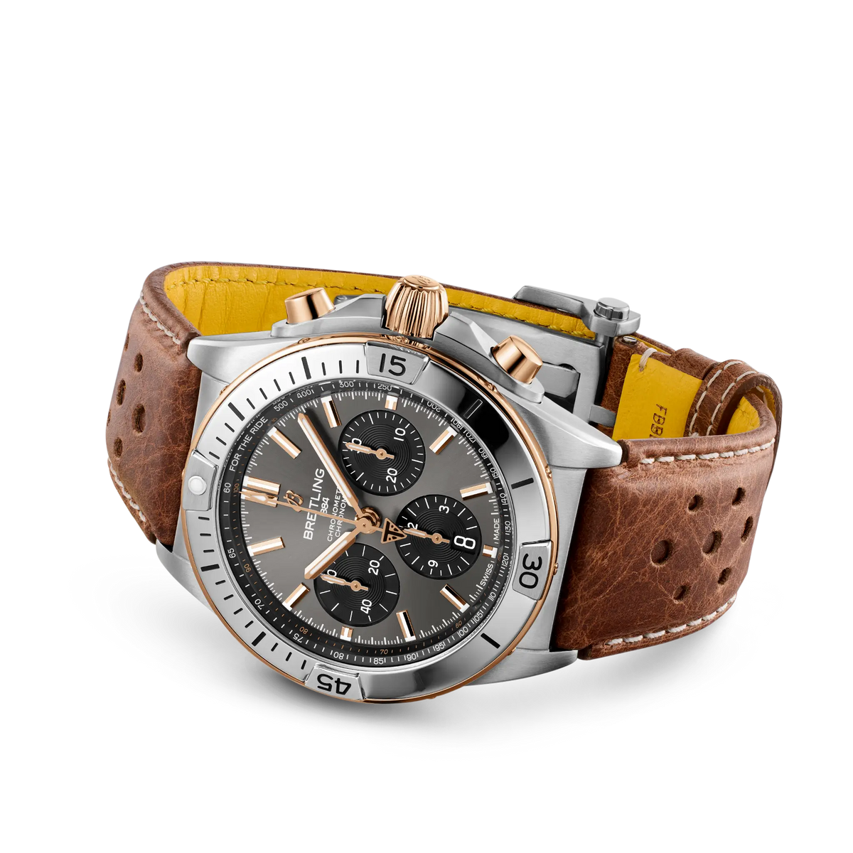 Breitling Chronomat B01 42 Triumph TB0134101M1X1 – side view with strap