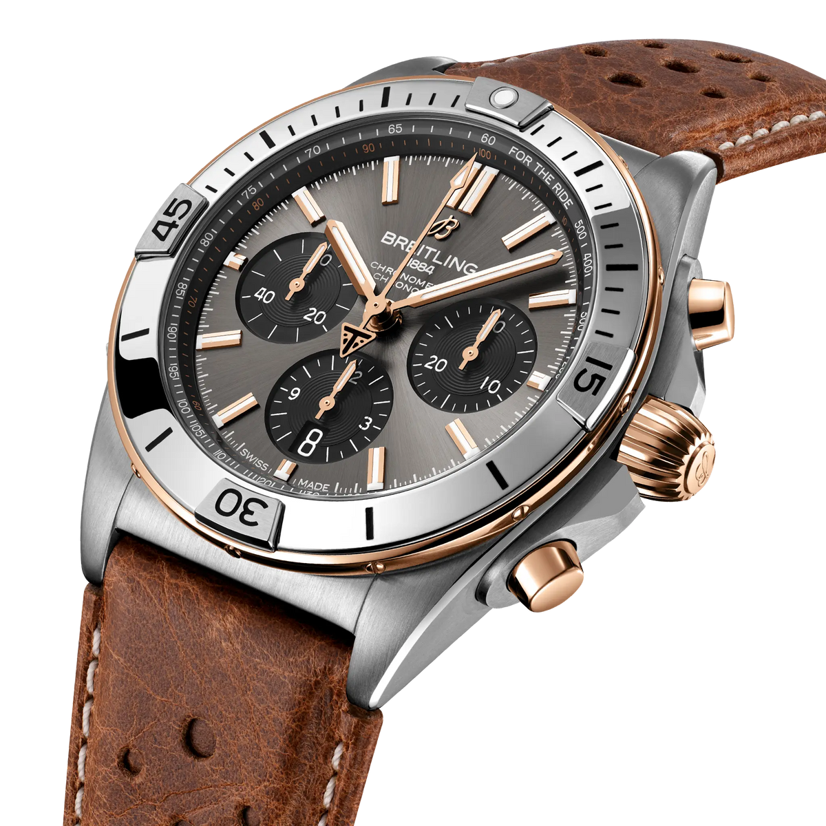 Breitling Chronomat B01 42 Triumph TB0134101M1X1 – three-quarter view