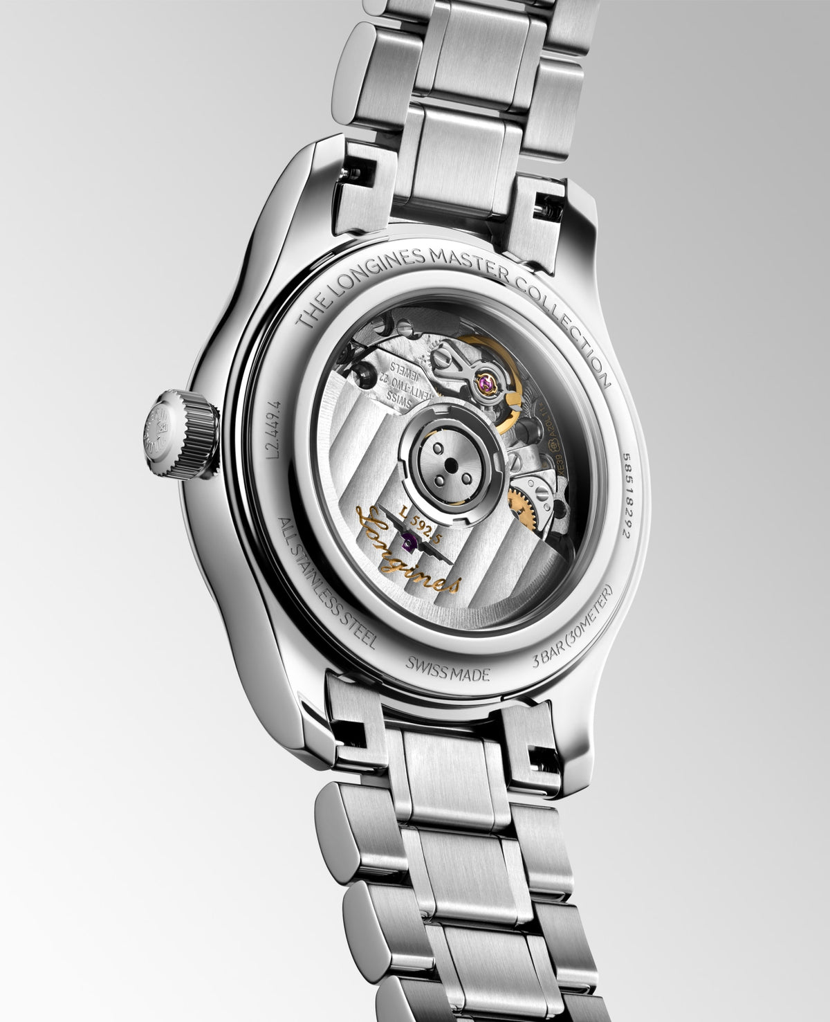 Longines Master Collection 30mm L2.449.4.73.6 Watch for Women - case-back view
