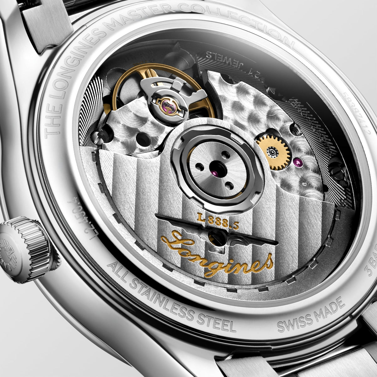 Longines Master Collection 34mm L2.450.4.97.6 Watch for Women - case-back close-up