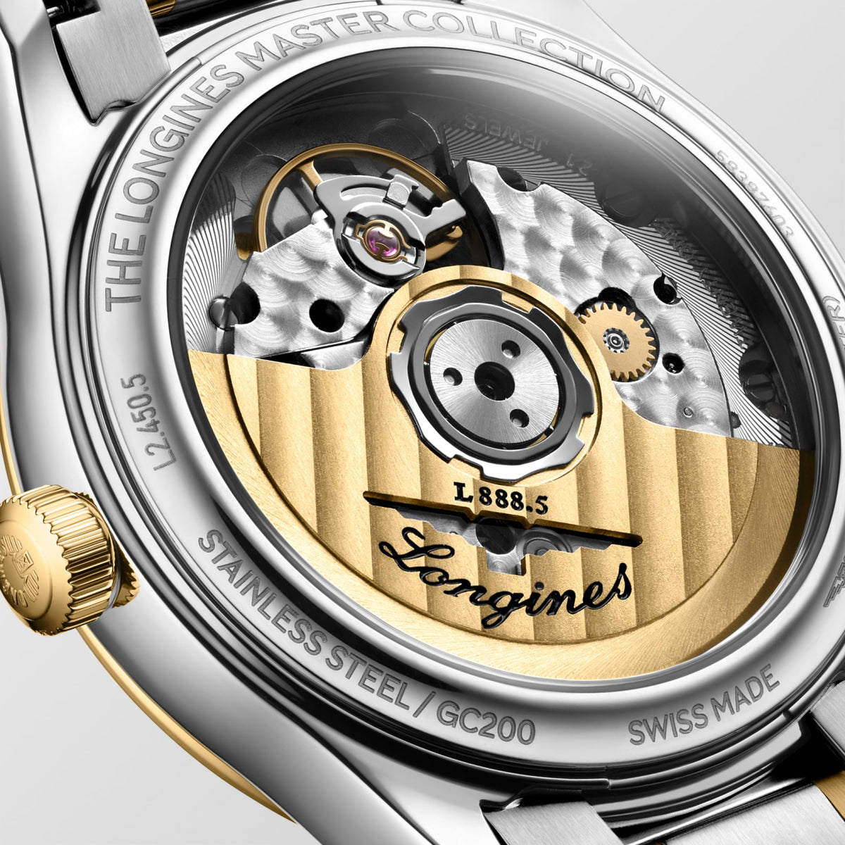 Longines Master Collection 34mm L2.450.5.87.7 Watch for Women - case-back close-up
