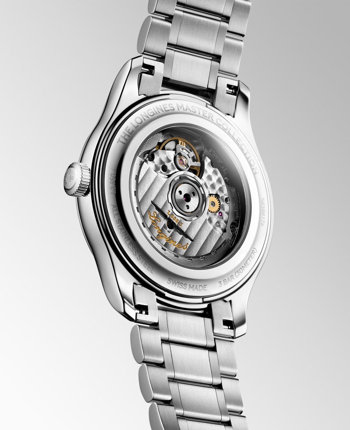 Longines Master Collection 41mm L2.950.4.73.6 Watch for Men - case-back view