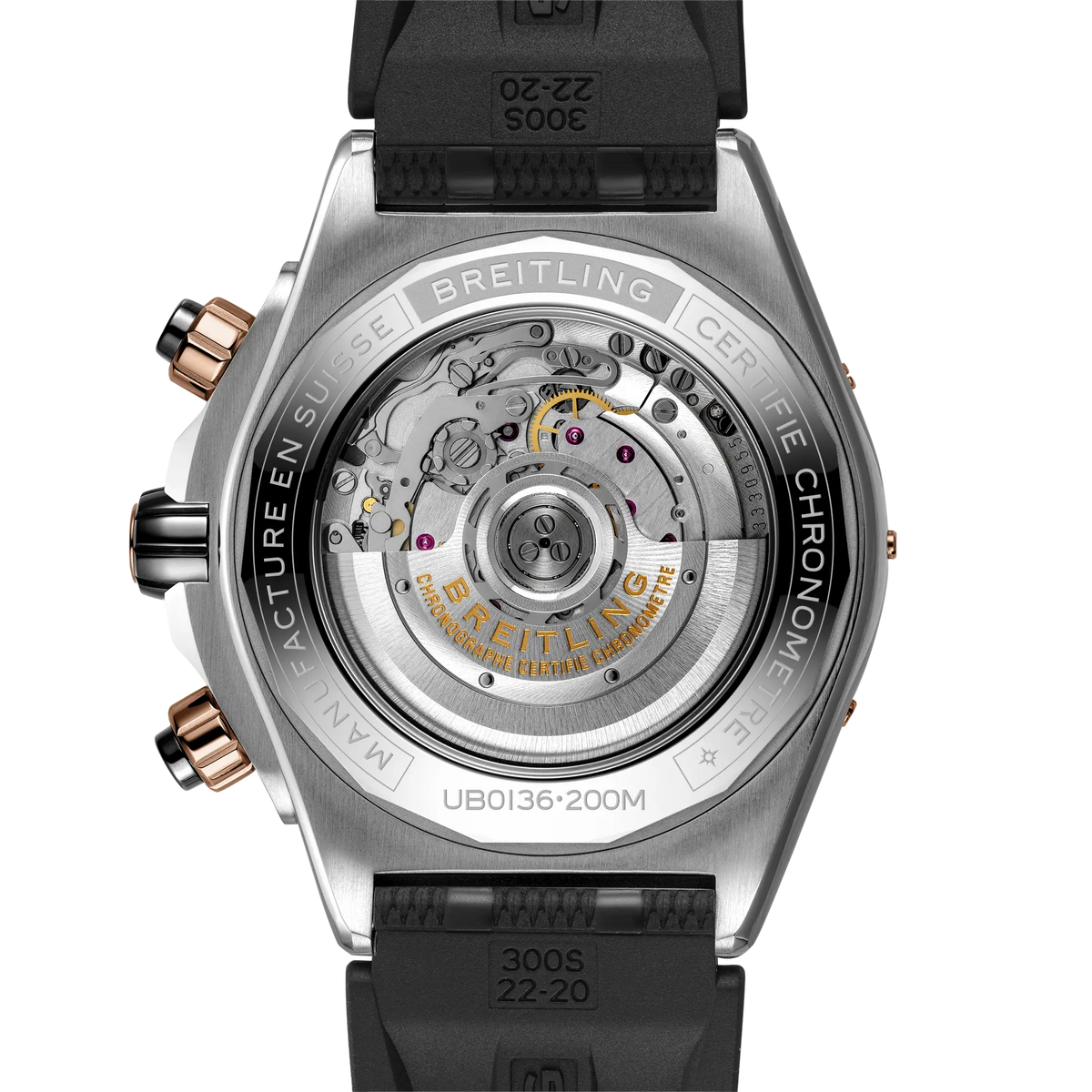 Breitling Super Chronomat B01 44 UB0136251L1S1 – case-back view