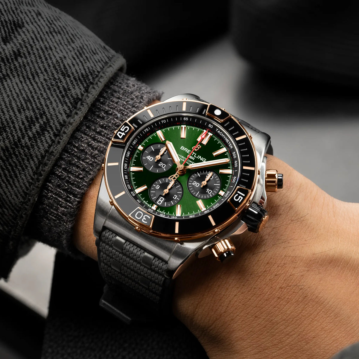 Breitling Super Chronomat B01 44 UB0136251L1S1 – shown on the wrist