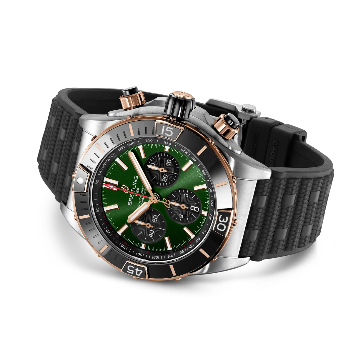 Breitling Super Chronomat B01 44 UB0136251L1S1 – side view with strap