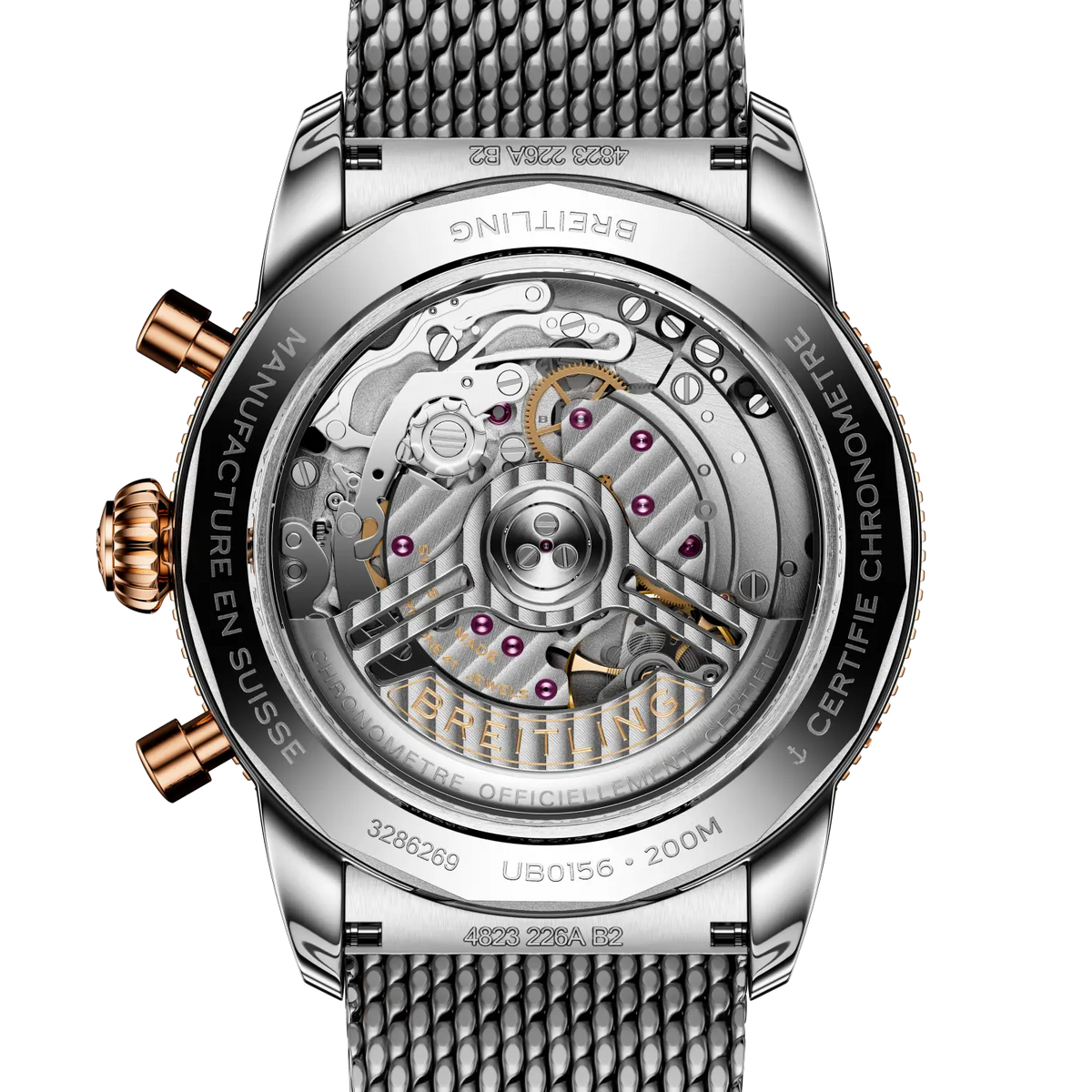 Breitling Superocean Heritage B01 Chronograph 42 UB0156H11B1A1 – case-back view