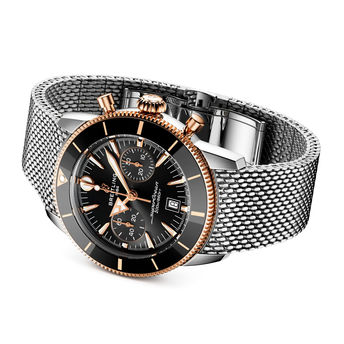 Breitling Superocean Heritage B01 Chronograph 42 UB0156H11B1A1 – side view with bracelet