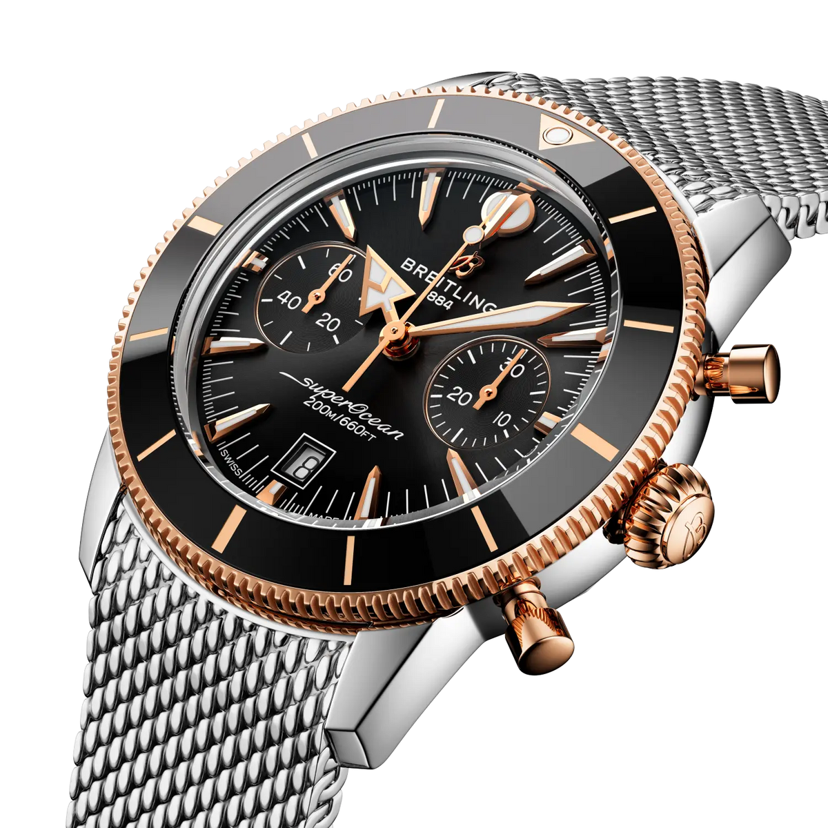 Breitling Superocean Heritage B01 Chronograph 42 UB0156H11B1A1 – three-quarter view