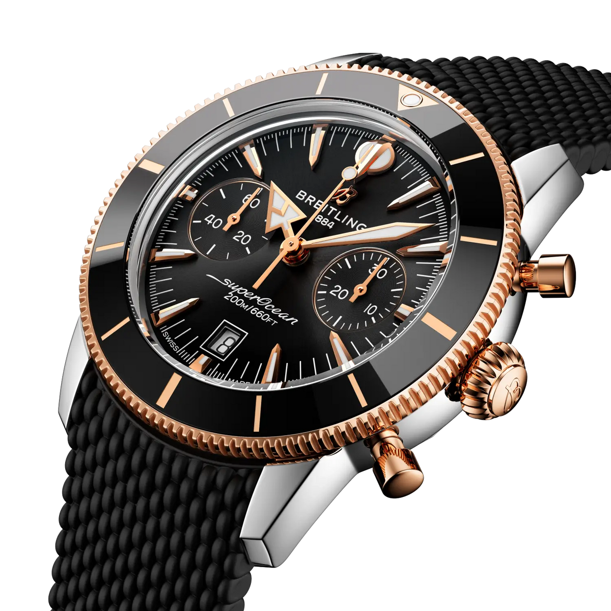 Breitling Superocean Heritage B01 Chronograph 42 UB0156H11B1S1 – three-quarter view