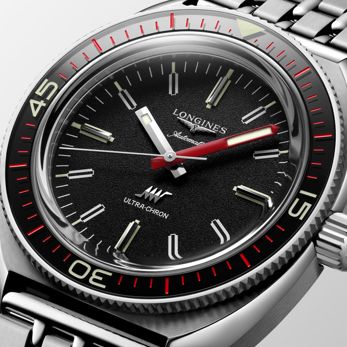 Longines Ultra-Chron 43mm L2.836.4.52.6 Watch for Men - dial close-up