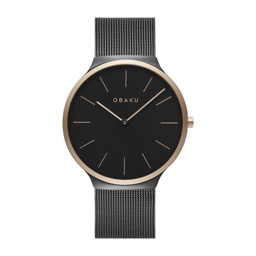 Obaku Men ARK NIGHT Round Black Watches