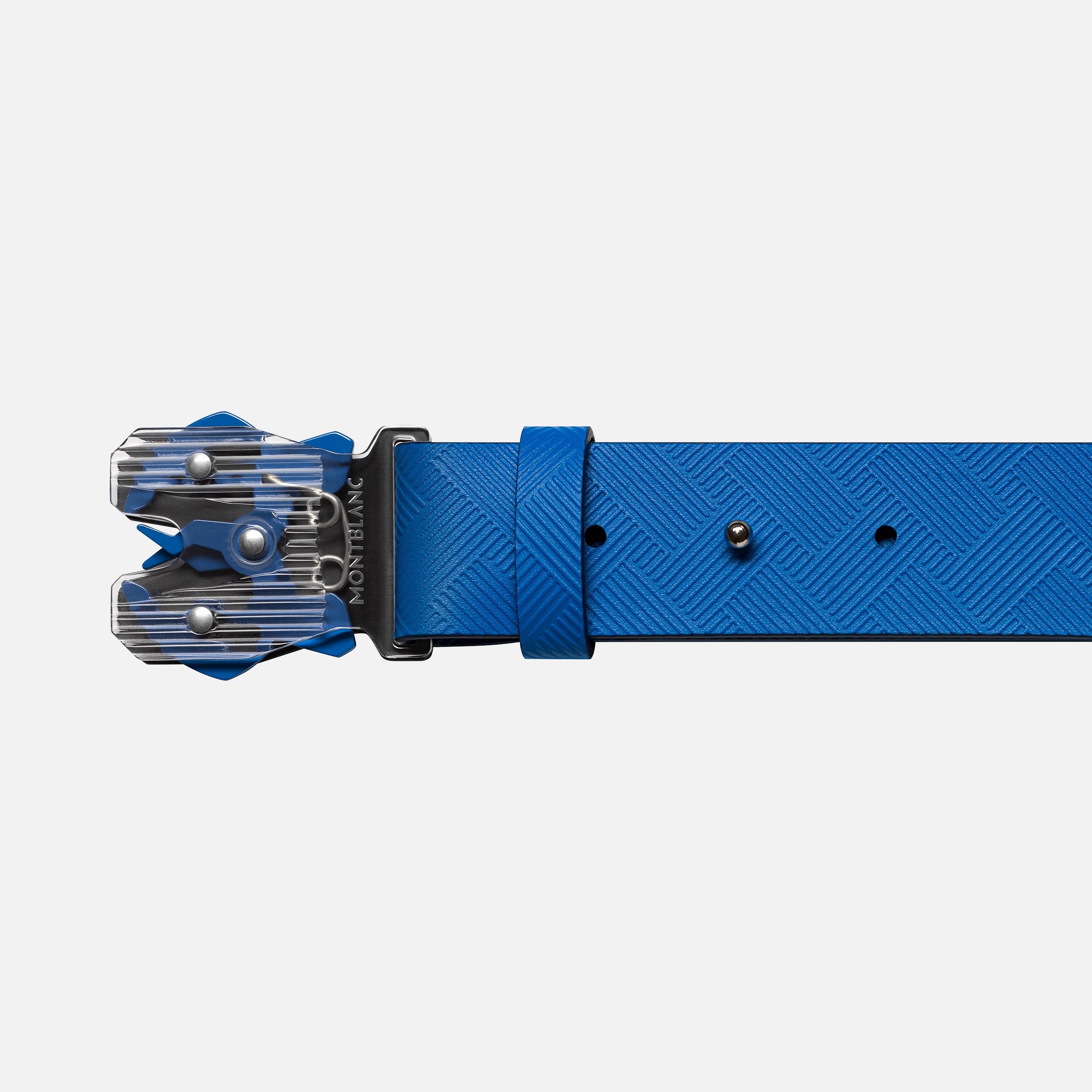 M LOCK 4810 buckle printed Atlantic blue 35 mm leather belt