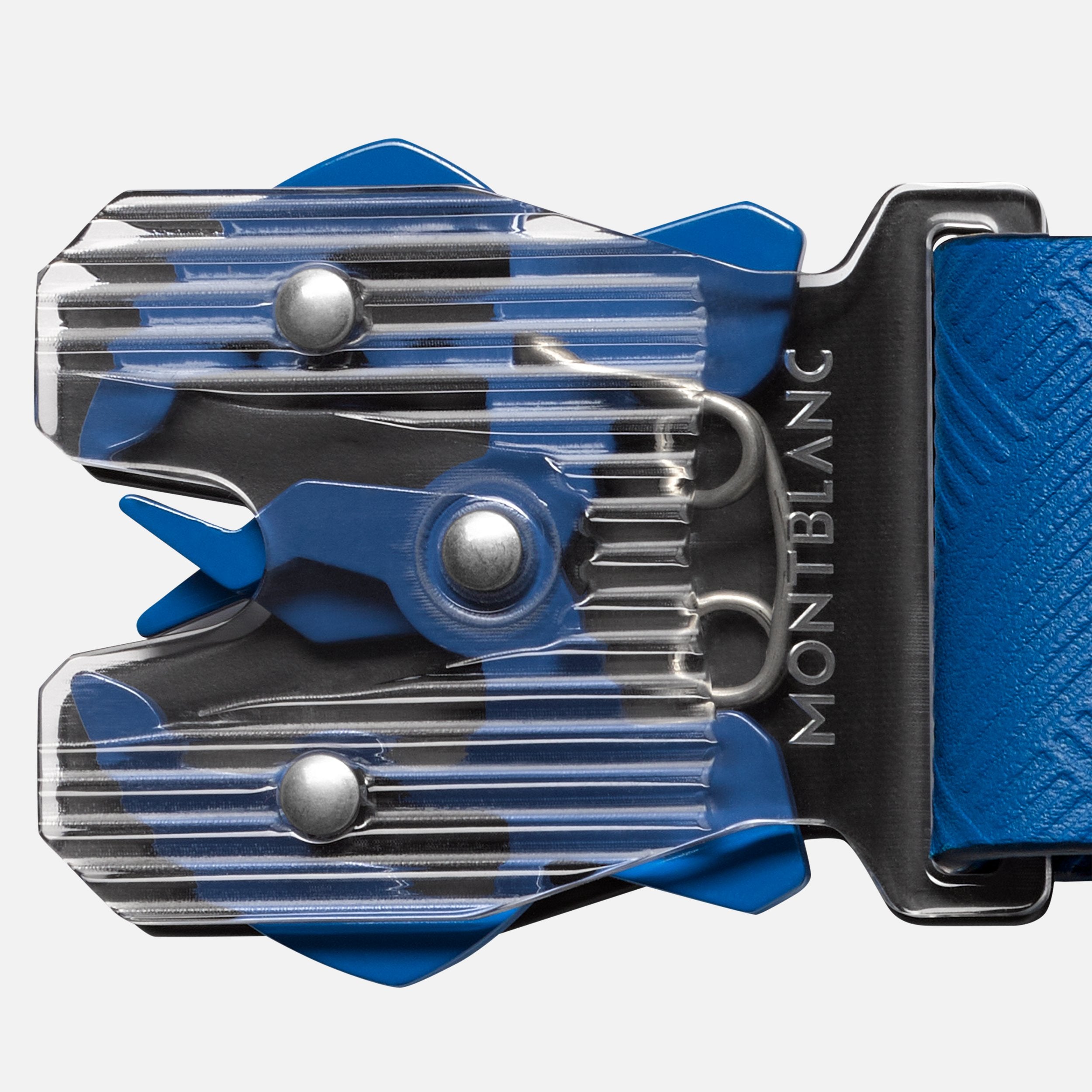 M LOCK 4810 buckle printed Atlantic blue 35 mm leather belt