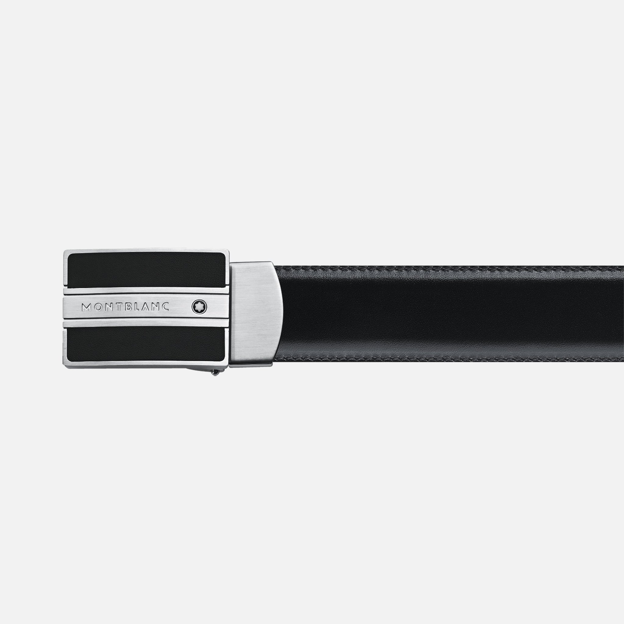 Black/brown 30 mm reversible leather belt