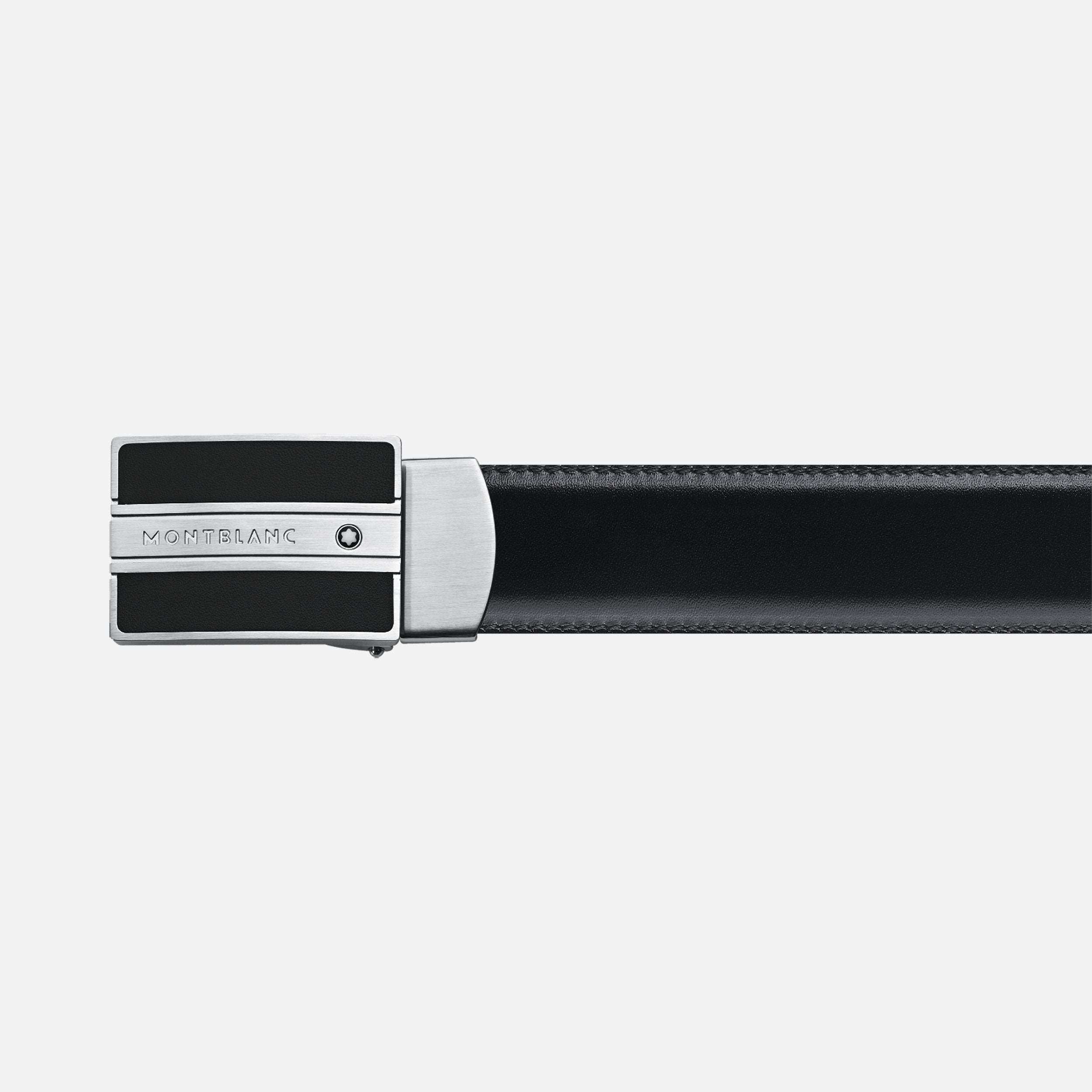 Black/brown 30 mm reversible leather belt