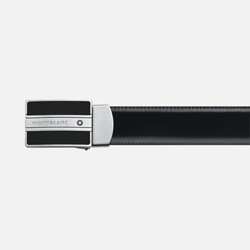 Black/brown 30 mm reversible leather belt