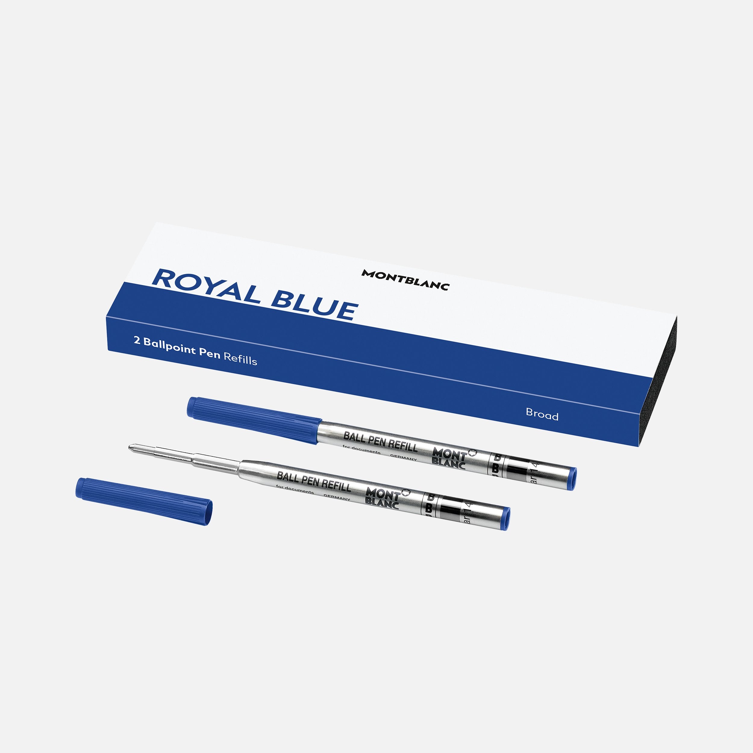 2 BALLPOINT PEN REFILLS BROAD ROYAL BLUE-MB128215