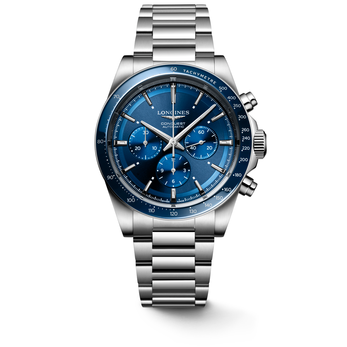 Longines Conquest Chronograph 42mm L3.835.4.92.6 Watch for Men - front view
