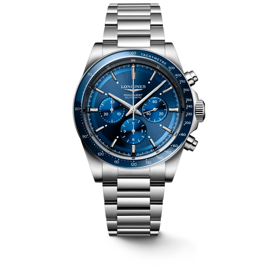 Longines Conquest Chronograph 42mm L3.835.4.92.6 Watch for Men - front view