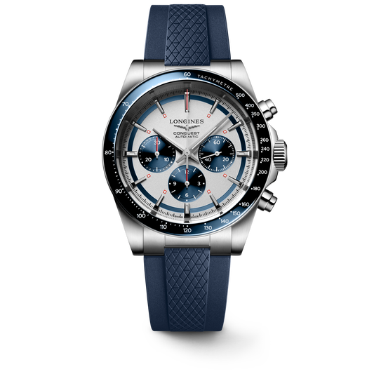 Longines Conquest Chronograph 42mm L3.835.4.98.9 Watch for Men - front view