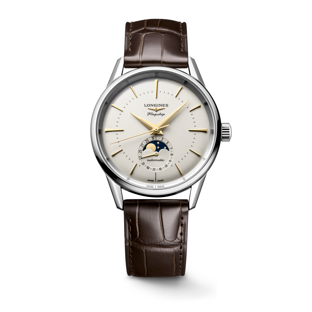 Longines Flagship Heritage Moonphase 38.5mm L4.815.4.78.2 Watch for Men - front view