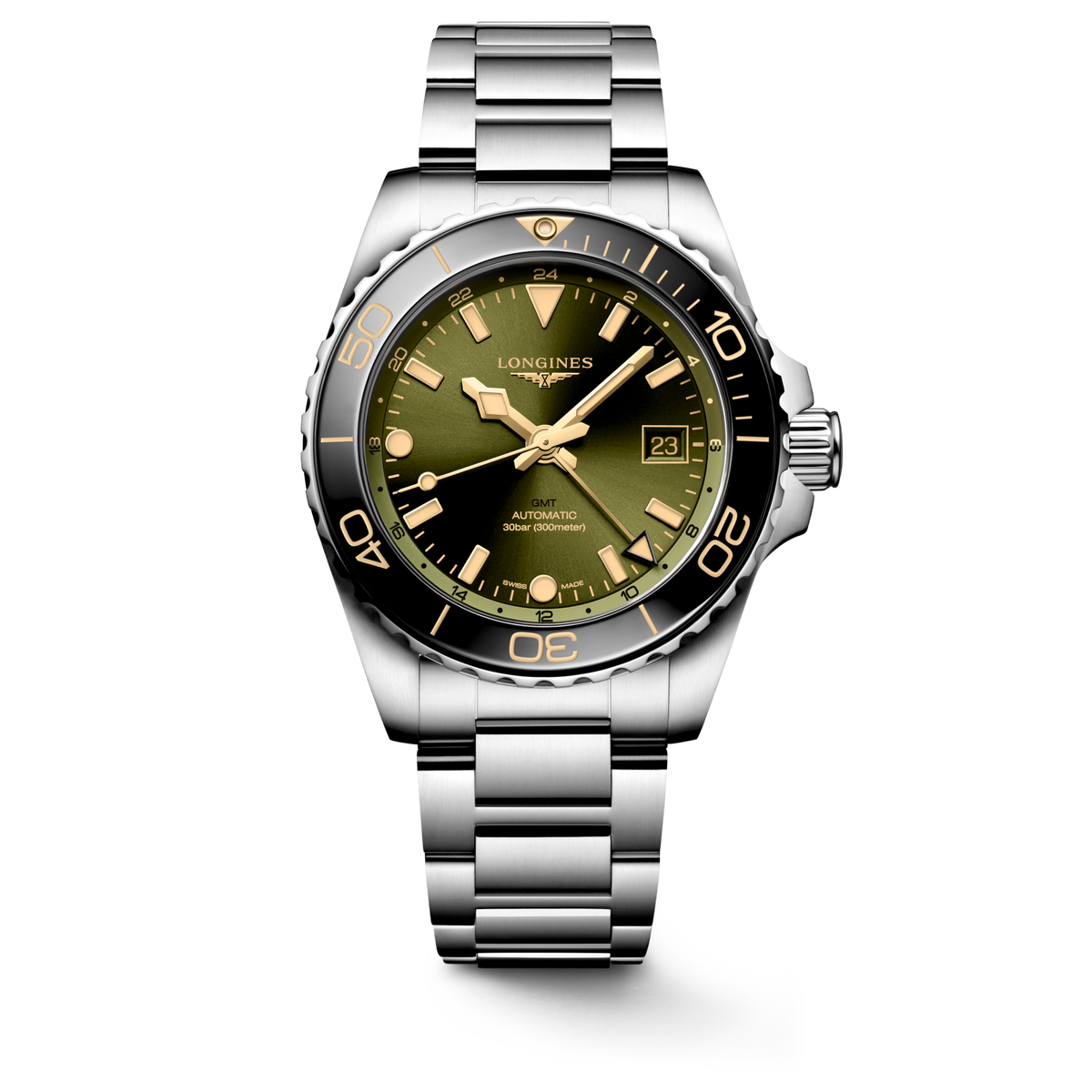 Longines HydroConquest GMT 41mm L3.790.4.06.6 Watch for Men - front view