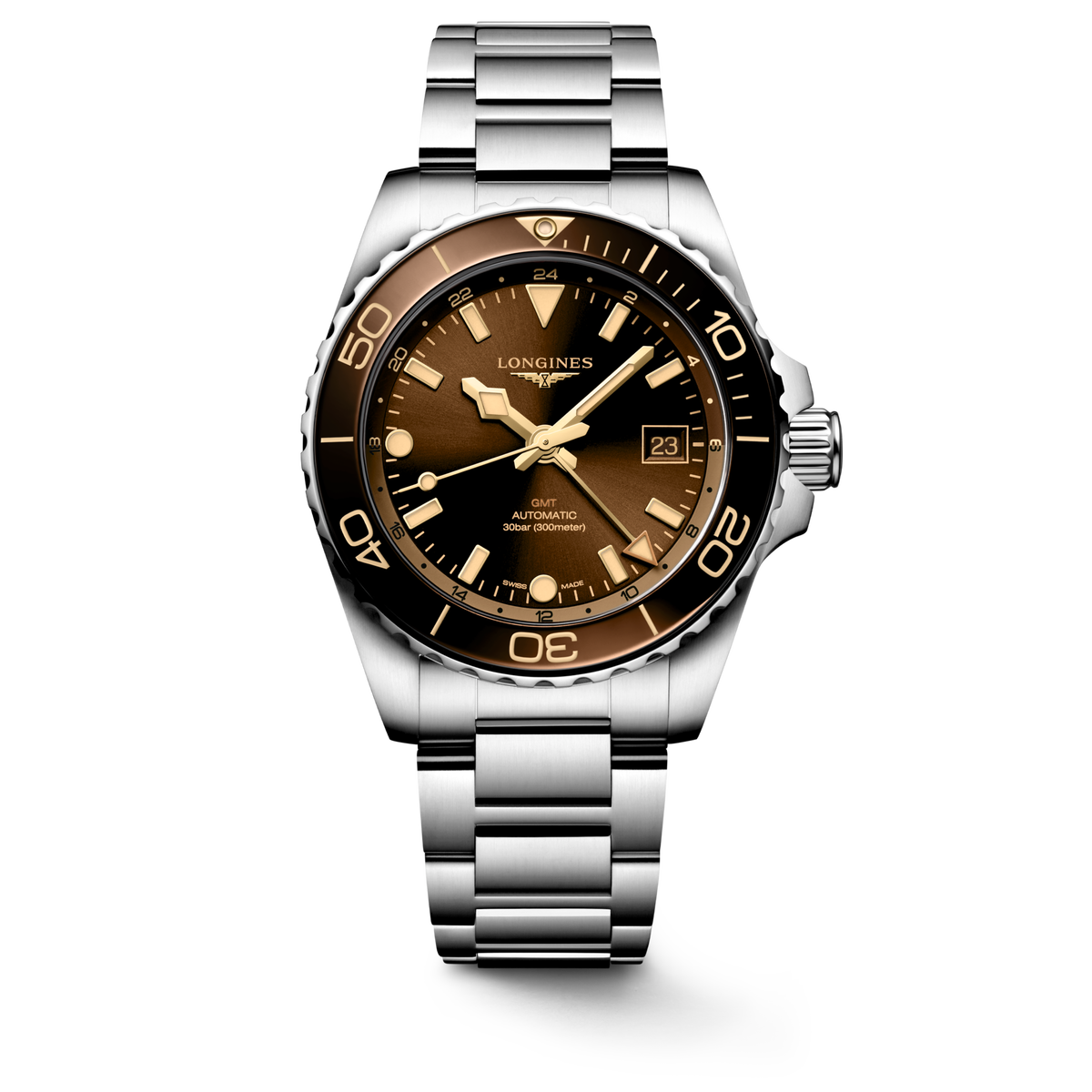 Longines HydroConquest GMT 41mm L3.790.4.66.6 Watch for Men - front view