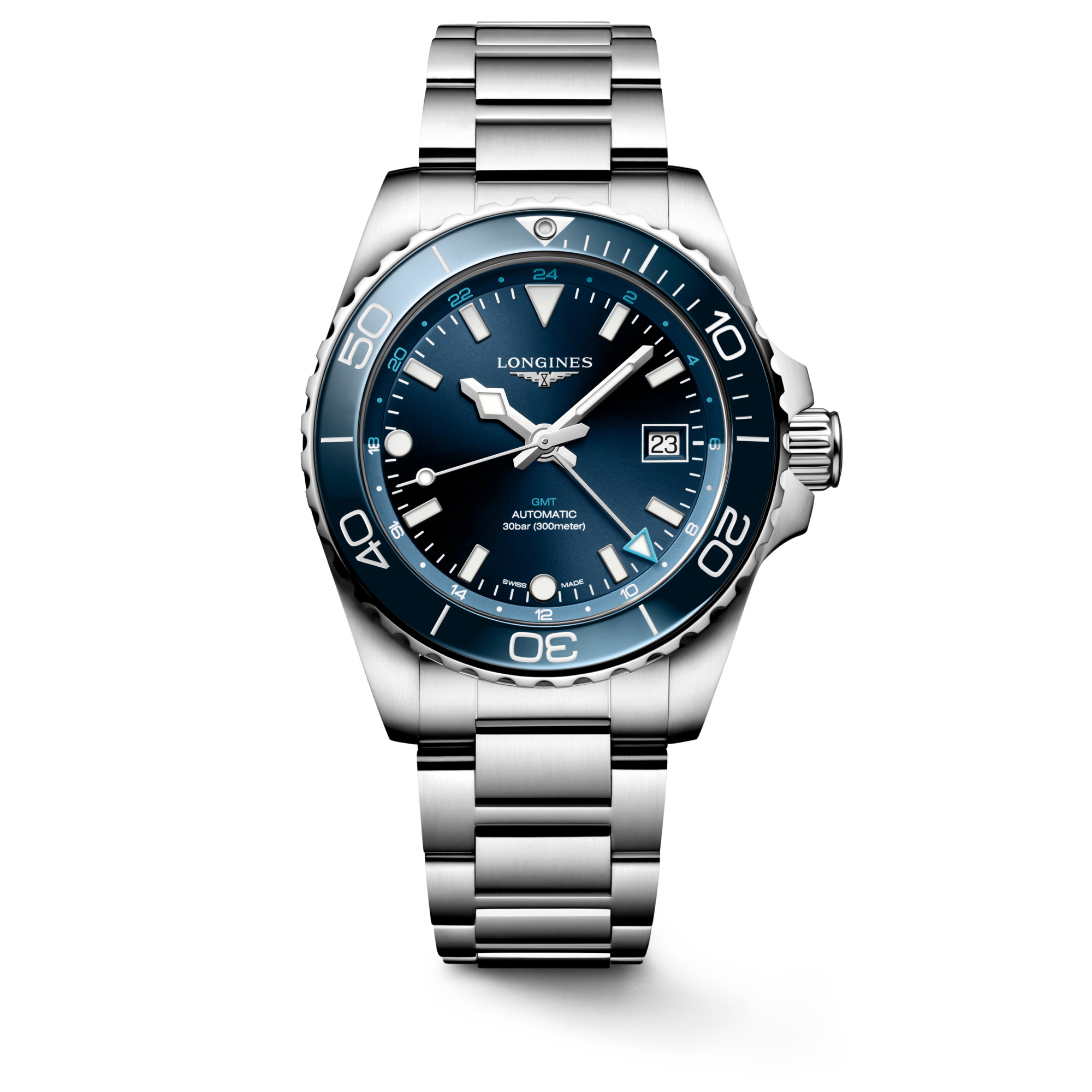 Longines HydroConquest GMT 41mm L3.790.4.96.6 Watch for Men