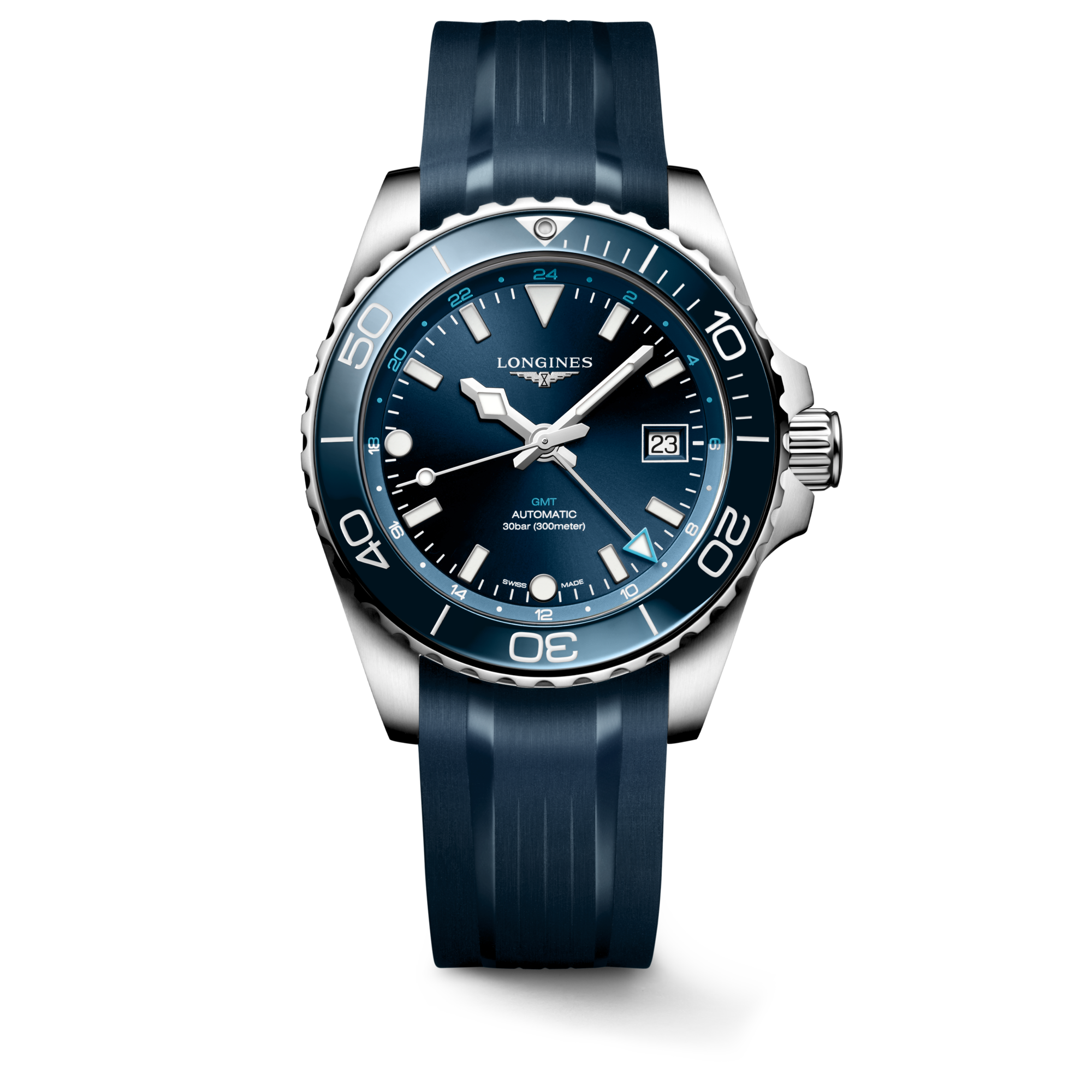 Longines HydroConquest GMT 41mm L3.790.4.96.9 Watch for Men
