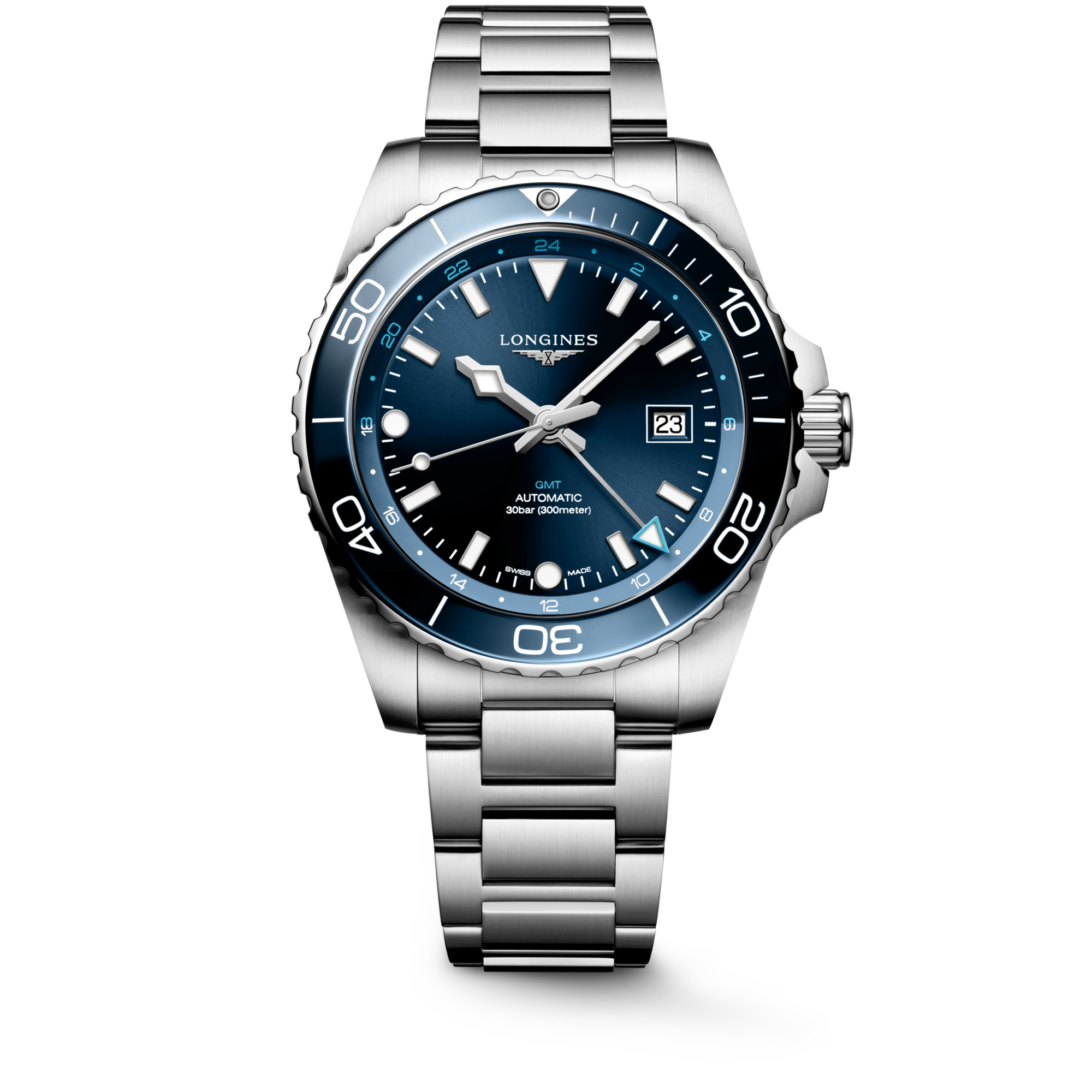Longines HydroConquest GMT 43mm L3.890.4.96.6 Watch for Men