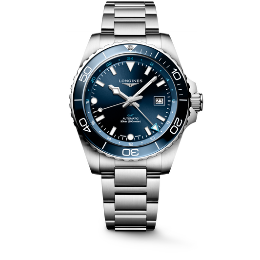 Longines HydroConquest GMT 43mm L3.890.4.96.6 Watch for Men - front view