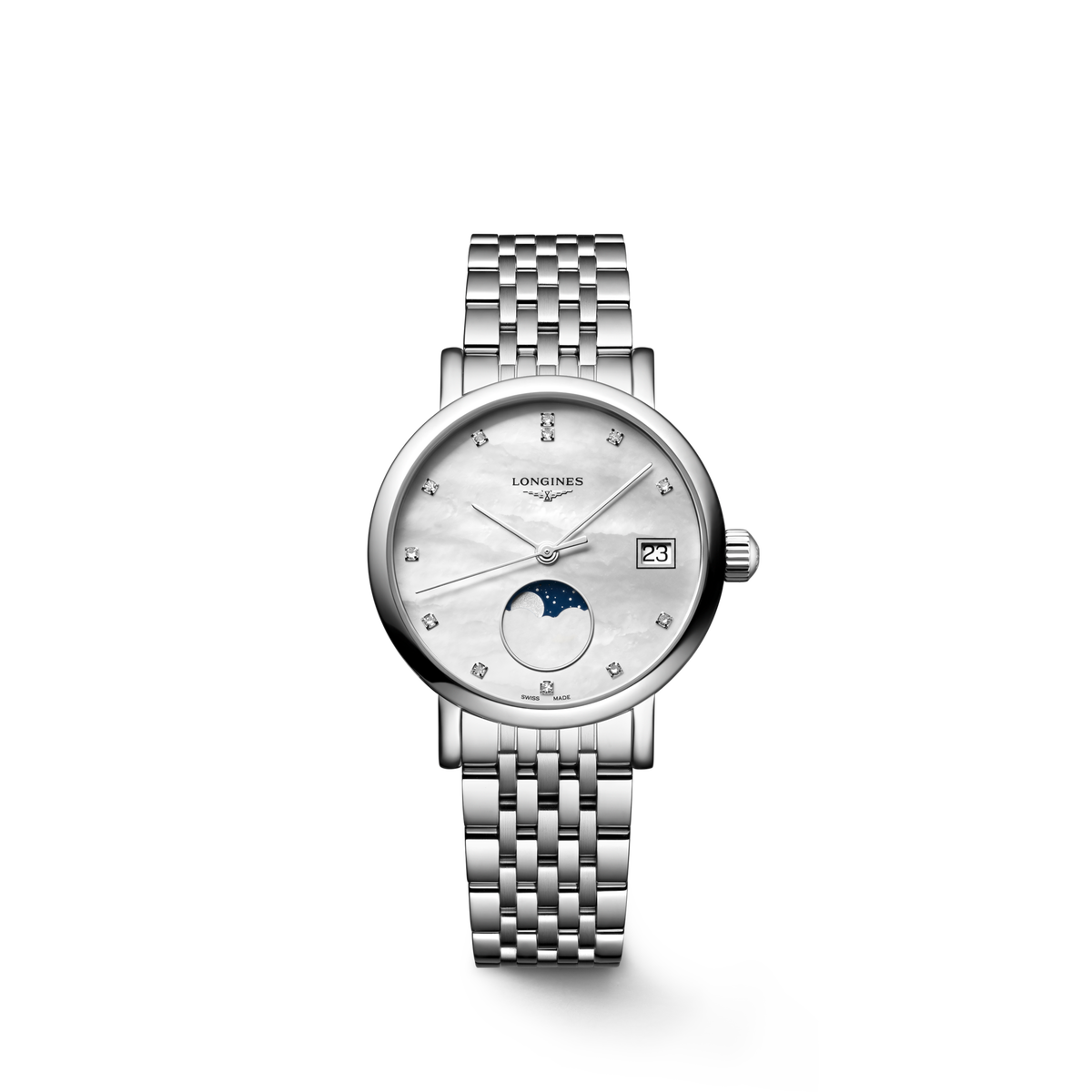 Longines Elegant Collection Moonphase 30mm L4.330.4.87.6 Watch for Women - front view