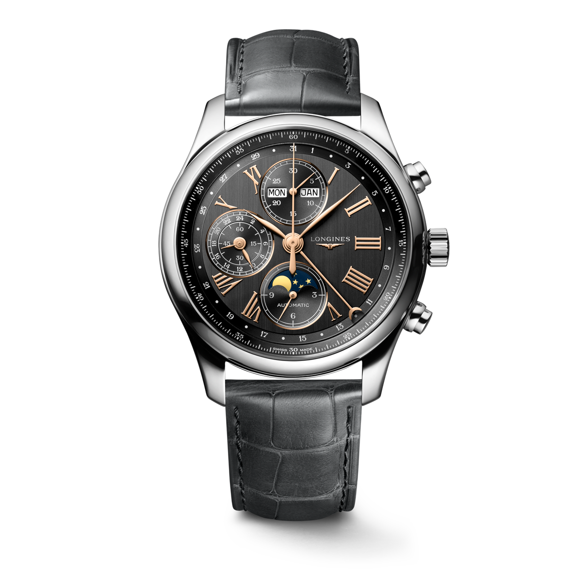 Longines Master Collection Chrono Moonphase 42mm L2.773.4.61.2 Watch for Men - front view