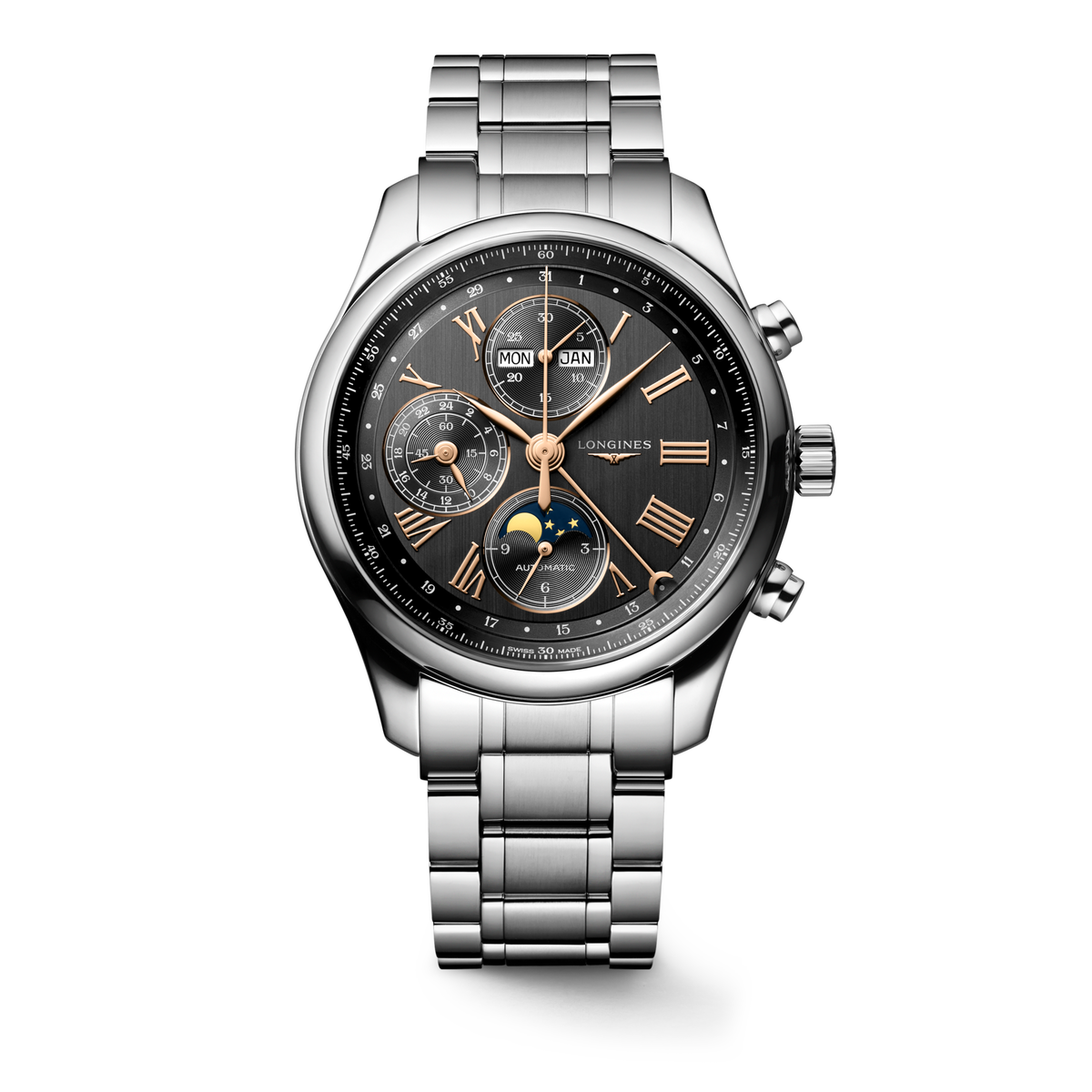 Longines Master Collection Chrono Moonphase 42mm L2.773.4.61.6 Watch for Men - front view