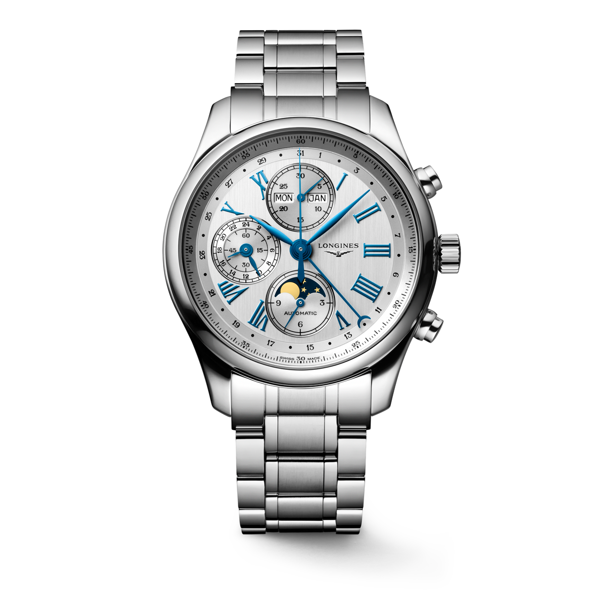 Longines Master Collection Chrono Moonphase 42mm L2.773.4.71.6 Watch for Men - front view