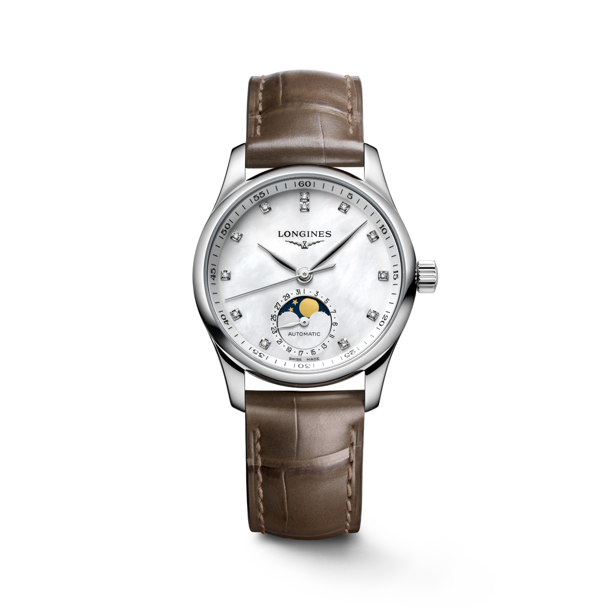 Longines Master Collection Moonphase 34mm L2.409.4.87.4 Watch for Women - front view