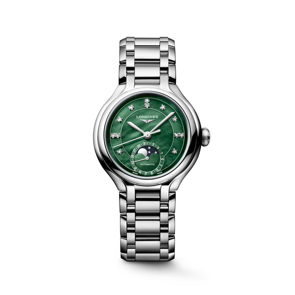 Longines PrimaLuna Moonphase 34mm L8.126.4.07.6 Watch for Women - front view