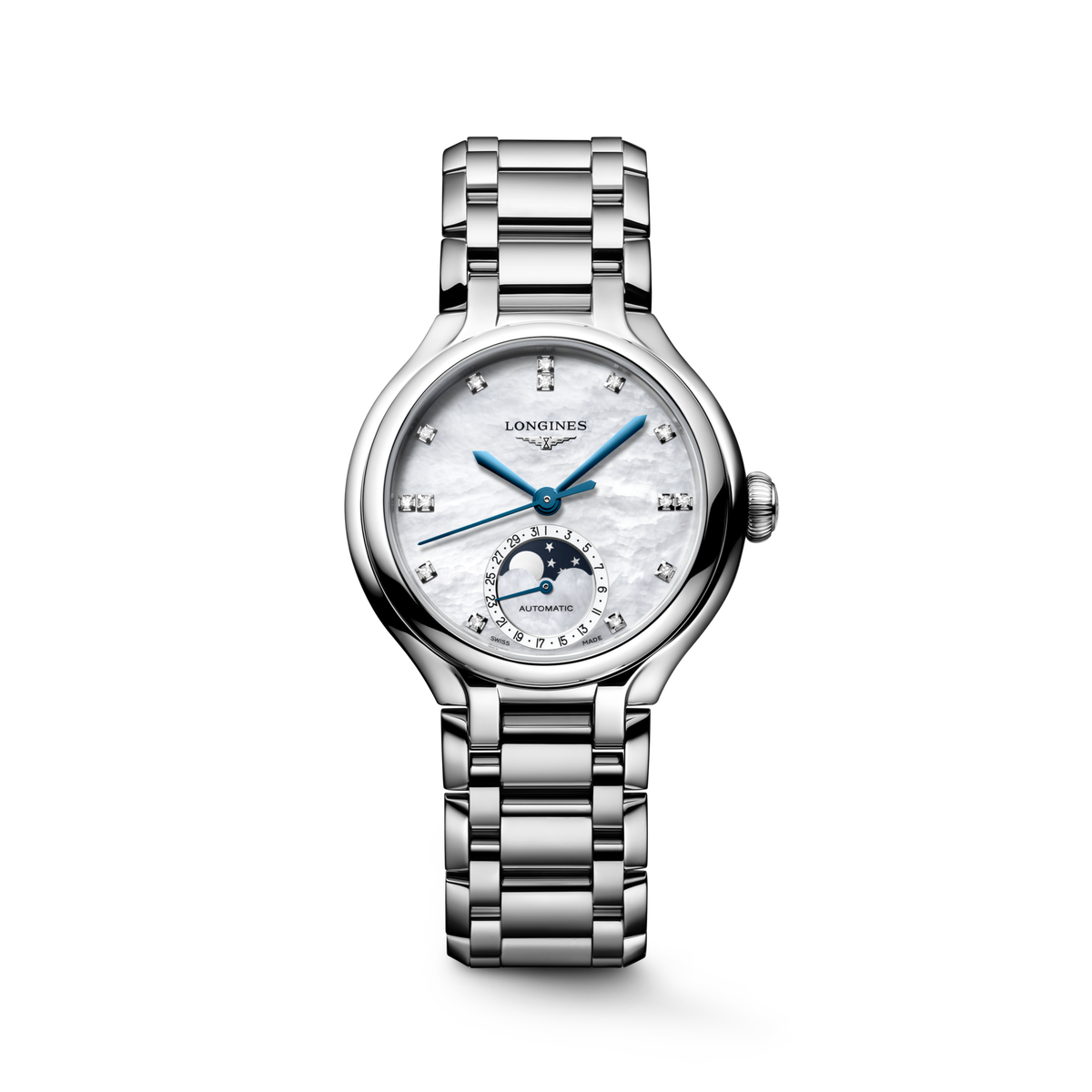 Longines PrimaLuna Moonphase 34mm L8.126.4.87.6 Watch for Women - front view