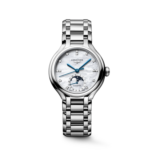 Longines PrimaLuna Moonphase 34mm L8.126.4.87.6 Watch for Women - front view