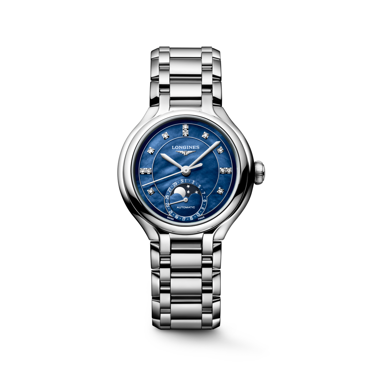 Longines PrimaLuna Moonphase 34mm L8.126.4.97.6 Watch for Women - front view