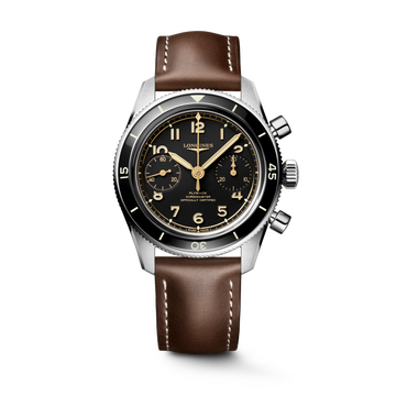 Longines Spirit Pilot Flyback 39.5mm L3.721.4.53.2 Unisex Watch - front view