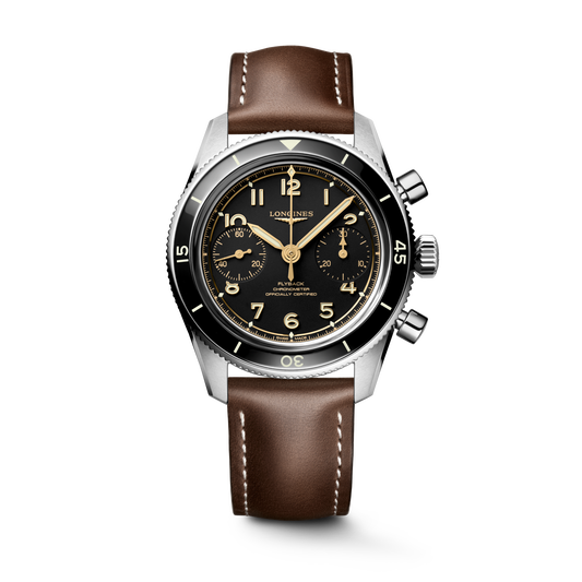 Longines Spirit Pilot Flyback 39.5mm L3.721.4.53.2 Unisex Watch - front view