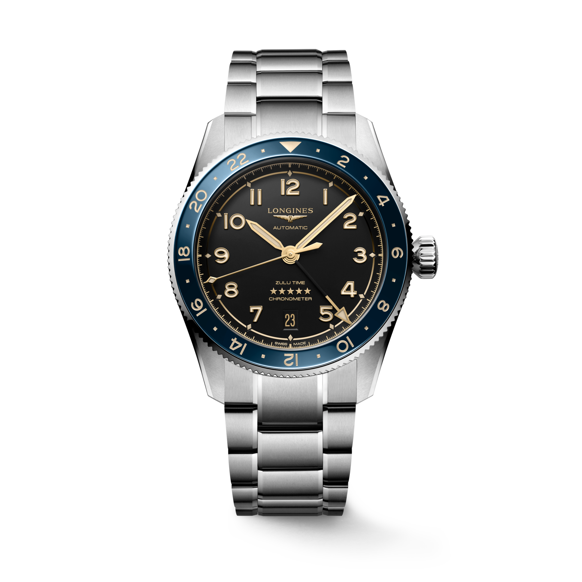 Longines Spirit Zulu Time 39mm L3.802.4.60.6 Unisex Watch