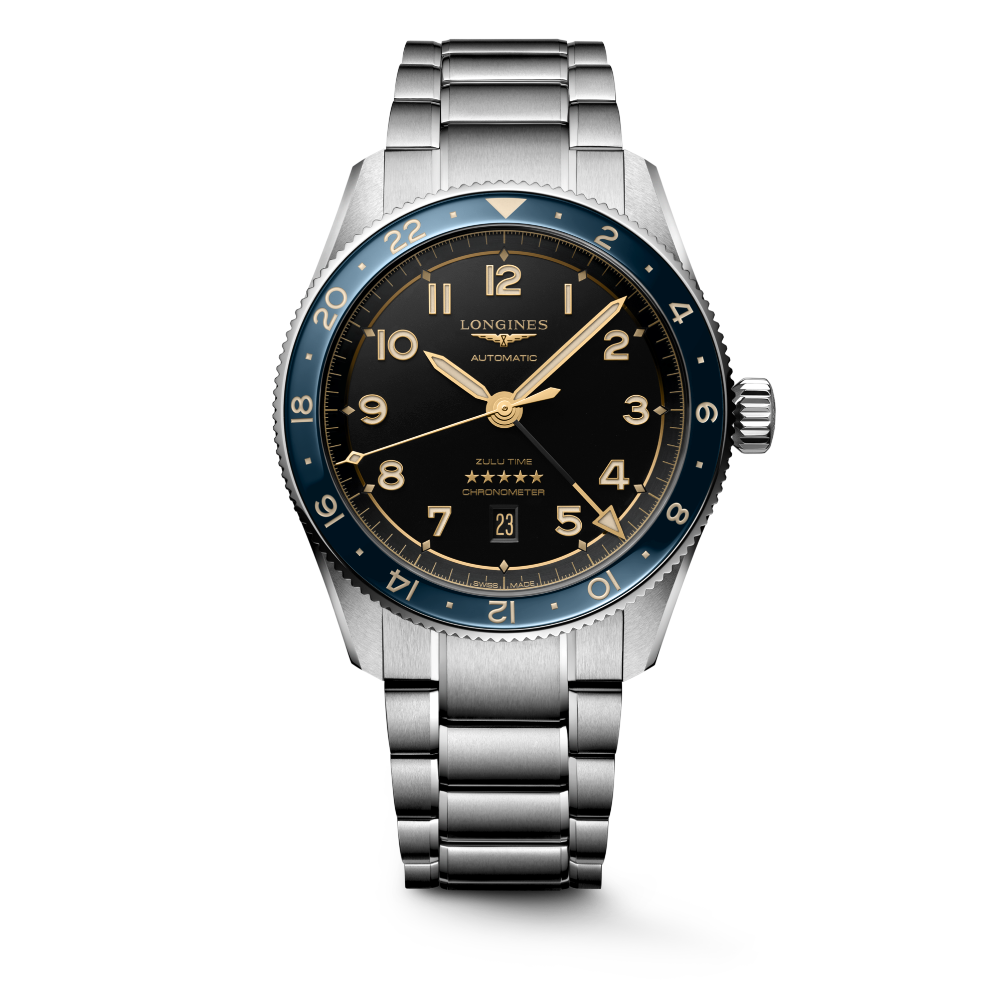 Longines Spirit Zulu Time 42mm L3.812.4.60.6 Watch for Men